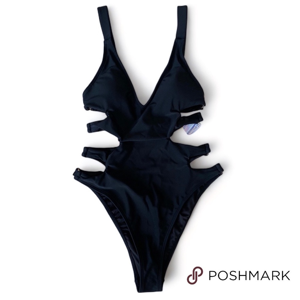 ▪️ FOREVER 21 WOMENS ONE PIECE SWIMSUIT BLACK NWT ▪️